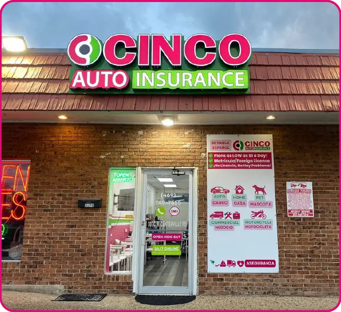 Cinco Auto Insurance Office Front